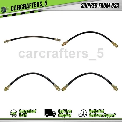 4 Front Rear Brake Hydraulic Hose For 2004 Toyota Tacoma 3.4L - Image 1 of 4