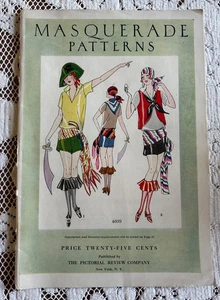 Antique Masquerade Costume Pattern Catalog 1920s Fairies Pirates Raggedy Ann - Imagen 1 de 9