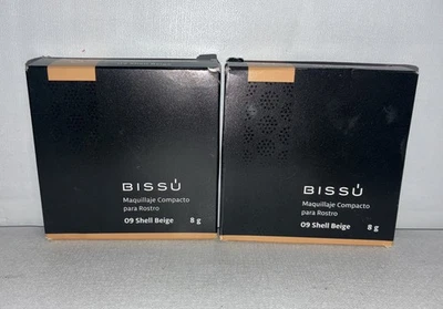 Lot Of 2- Bissu Compact Powder #09 Shell/ Long Lasting Makeup 8g - Image 1 of 4