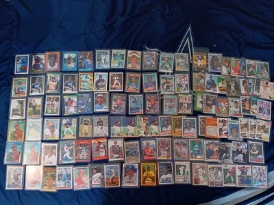 HUGE BASEBALL CARD LOT 105 CARDS TONY GWYNN RYNE SANDBERG PEDRO MARTINEZ & MORE — 第 1/4 张图片