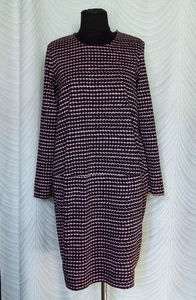 Abito Marimekko Palloncino Rosa Nero Jersey Taglia M Maniche Lunghe - Foto 1 di 9