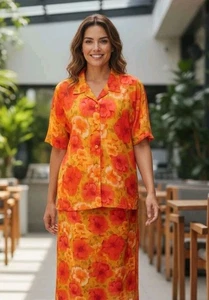 Maxi Vestido De Colección Mlle Gabrielle Talla 16 2 Piezas, Multicolor Floral. L-5 - Imagen 1 de 18