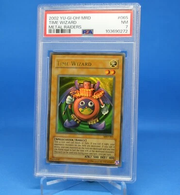 2002 Yu-Gi-Oh! Time Wizard Metal Raiders #065 PSA 7 Faded  - Image 1 of 3