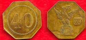 40 CENT TOKEN. FASS GRIFFON UND CHOPPE - Bild 1 von 1