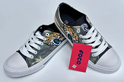 FOCO Low top Camo Canvas Sneakers~NFL Jacksonville Jaguars~Women's Size 7~NWT!! Cover