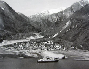 Skagway Alaska Birds Eye View Real Photo Postcard RPPC 1950-60s - Picture 1 of 3