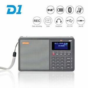GTMEDIA D1 DAB/FM Radio USB TF LCD Digital MP3 Player Speaker AUX Rechargeable