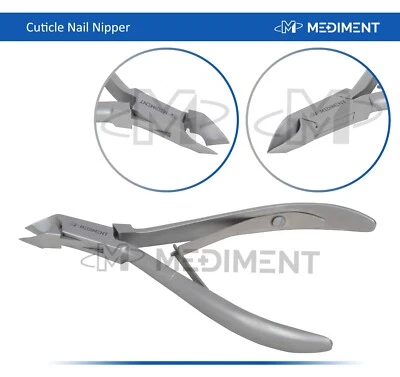 MEDIMENT Stainless Steel Cuticle Nail Nipper Clipper Manicure Plier Cutter Tool Feet Care