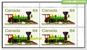 CANADA 1983 CANADIAN TRAIN LOCOMOTIVE MINT FV FACE $2.56 MNH STAMP CORNER BLOCK - Picture 1 of 5