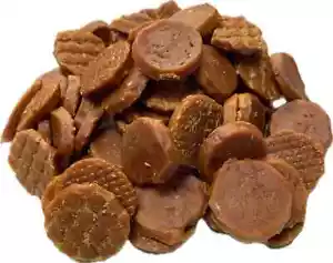Dried Dog Treats Rabbit Flat Coins Chewy Treats Natural Soft Chews Treat - Picture 1 of 2