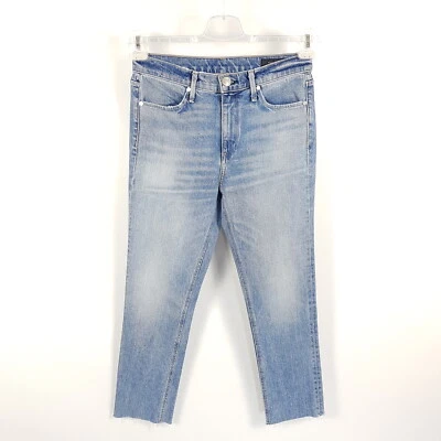 Rag & Bone Jeans Ankle Cigarette Damen Blau Cut Off Slim Distressed Denim Hose - Bild 1 von 4