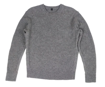 Suéter MUJI Lana Mezcla Yak Tejido Waffle Cuello Redondo Pullover Para Hombres Talla M Gris Foto 1 de 4