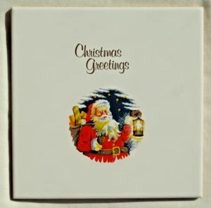 Christmas Greetings 15cm Square Ceramic Tile backed with Green Felt - Picture 1 of 2