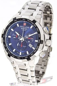 Swiss Alpine Military by Grovana reloj para hombres cronógrafo fecha acero inoxidable 7043.9135 - Imagen 1 de 2