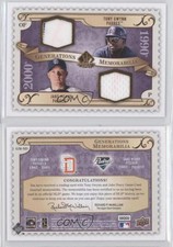 2009 SP Legendary Cuts Generations Memorabilia Tony Gwynn Jake Peavy #GM-SD HOF