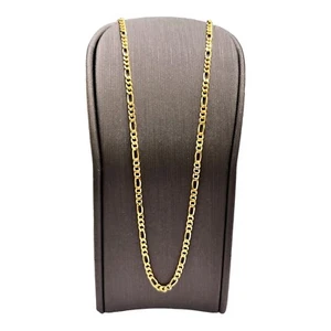 9ct 9k Yellow Gold Italian (3x1) Figaro Link Chain Necklace 6.24 Grams 50cm. New - Picture 1 of 8
