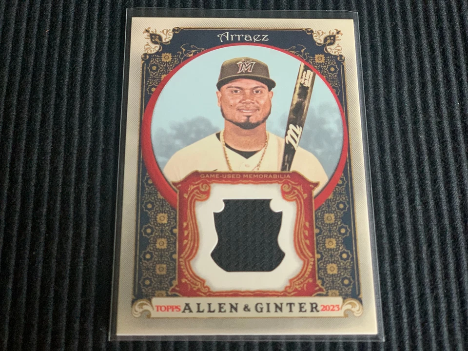 2023 TOPPS ALLEN GINTER LUIS ARRAEZ *GAME JERSEY RELIC*  MARLINS - Image 1 of 1