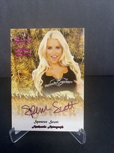 Spencer Scott 2015 Bench Warmer Daizy Dukez Haystack Autograph Card Pink Foil