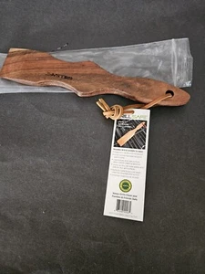 Griglia sicura raschietto legno non setole naturale barbecue grill pulizia paletta strumento - Foto 1 di 3