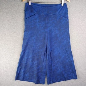 Motto Pants Womens Size 12 Blue Cropped Wide Leg Stretch High Rise Pocket - Picture 1 of 12