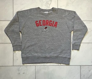 Georgia Bulldogs Sweatshirt Mens 2XL XXL Gray Red Mens Pullover Cotton Polyester - Picture 1 of 18