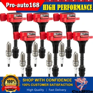 6Pack Ignition Bobina & Platinum Spark Plug For 2005-2011 Nissan Frontier Xterra - Picture 1 of 15