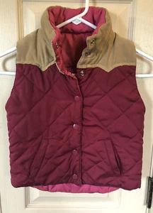 Roper Girls Size Sm 6-6X Pink Reverseable Puffer Western Vest - Picture 1 of 4