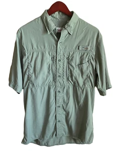 World Wide Sportsman Mens Short Sleeve Fishing Hiking Vented Shirt SZ M Olive - Picture 1 of 11