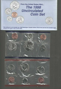 From the United States Mint . . . The 1998 Uncirculated Coin Set - Picture 1 of 4