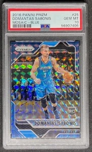Domantas Sabonis 2016 Prizm BLUE Mosaic RC #25 Rookie Kings - LOW POP - PSA 10 - Picture 1 of 2