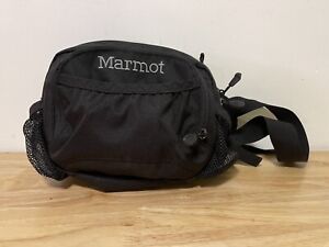 Marmot Waist Pack Multi Pocket Bag Lumbar Fanny Pack Small Black EUC