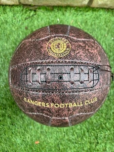Official Glasgow Rangers FC Leather Retro Heritage Size 5 Football Brand New - Picture 1 of 13