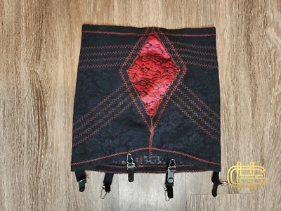 Rago 1357 Open Bottom Girdle Red/Black M/28 - Image 1 of 2