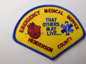 HENDERSON COUNTY EMERGENCY MEDICAL SERVICE PATCH SCHULTERWAPPEN EMS - Bild 1 von 4