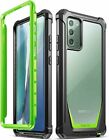 Galaxy Note 20 stoßfeste durchsichtige Hülle, poetische Hybrid TPU Schutzhülle grün