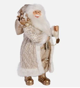 24" Large Gold Santa Figure, Santa Christmas Doll, Santa Claus Collectible Doll. - Picture 1 of 7