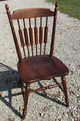 TELL CITY Solid Maple Cattail Back Dining Side Chair - Image 1 of 4