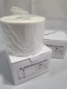 2x Duro compatible DYMO 30334 Multi Purpose Labels-1000 Roll (2-1/4" x 1-1/4") - Picture 1 of 3