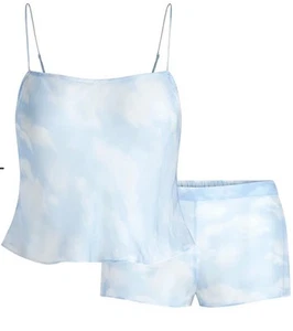 Skims Romance Cami and Short Sleep Set Blue Quartz Cloud Print- Small - Picture 1 of 1