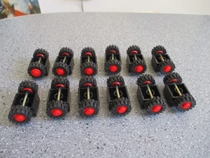 LEGO MINI FIGURE LOT 24 rims and tires with axles WW SHIPPING - Picture 1 of 3