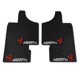 rallyflapZ | Mud Flaps & Fixings ABARTH 500 595 695 Black MSA 4mm PVC *S L-R&W - Picture 1 of 7