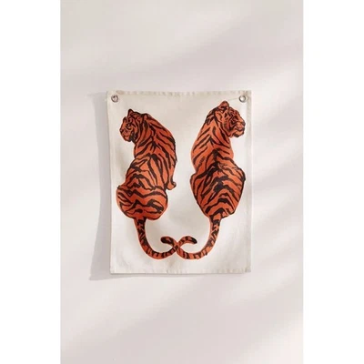 Urban Outfitters Tigers Wall Tapestry Art Print Boho Home Decor Grommets - Image 1 of 4
