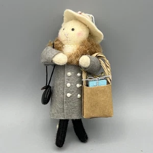 Vintage cuore feltro di Midwest of Cannon Falls shopping signora gatto feltro ornamento - Foto 1 di 14