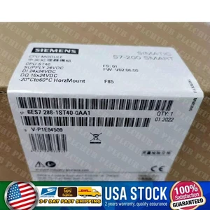New Siemens 6ES7288-1ST40-0AA1 6ES7 288-1ST40-0AA1 SIMATIC S7-200 SMART CPU ST40 - Picture 1 of 2