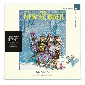 Caroling The New Yorker 100 Piece Mini Jigsaw Puzzle NYPC New - Picture 1 of 2