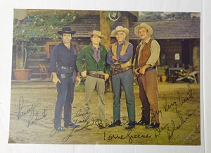 BONANZA POSTER THE CARTWRIGHTS OUTSIDE PONDEROSA Ben Hoss Little Joe Adam VINTAGE - Bild 1 von 10