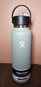 40 Oz Hyxro Flask Wide Mouth With Flex Straw Cap Agave - Picture 1 of 3