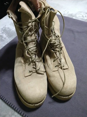 Bates Vibram Gor-tex Botas con Cordones Hombres 10.5 Beige Senderismo Militar Caza Durabl Foto 1 de 4