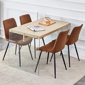 5 Piece Dining Table Set Wood Table w/ 4 Chairs for Kitchen Dining Room - Picture 1 of 18
