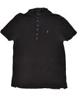 ALL SAINTS Mens Polo Shirt Large Black Cotton AP42